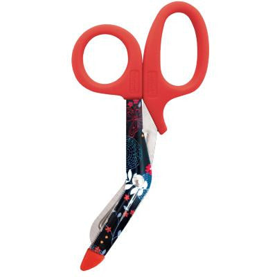 Prestige Utility Scissors - Red Handles and Night Garden Blades