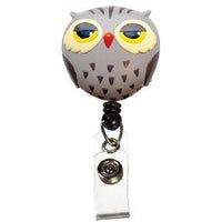 Retractable ID Lanyard Clip - Owl