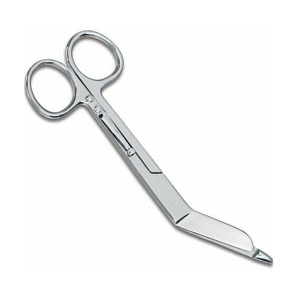 5.5 inch Lister Silver Bandage Scissors with Pocket Clip