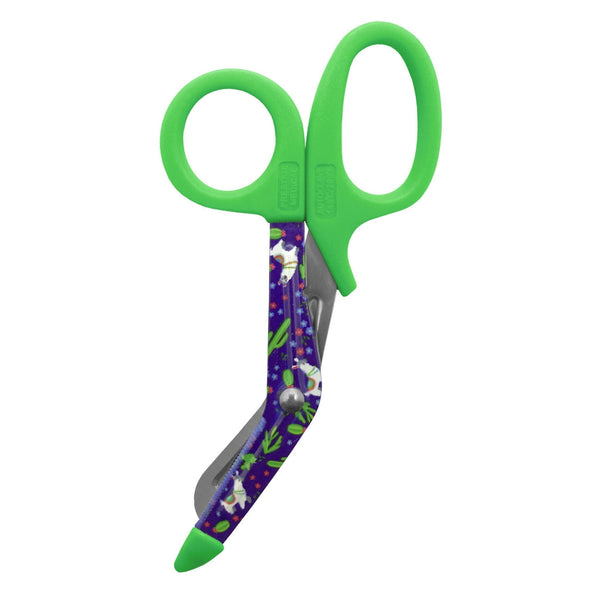 Green Handle Llama Utility Scissors