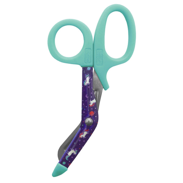 Green/Blue Handle Unicorn Utility Scissors