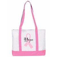 Pink Ribbon Tote Bag (Wide)