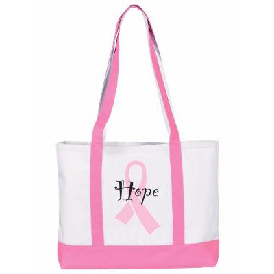 Pink Ribbon Tote Bag (Wide)