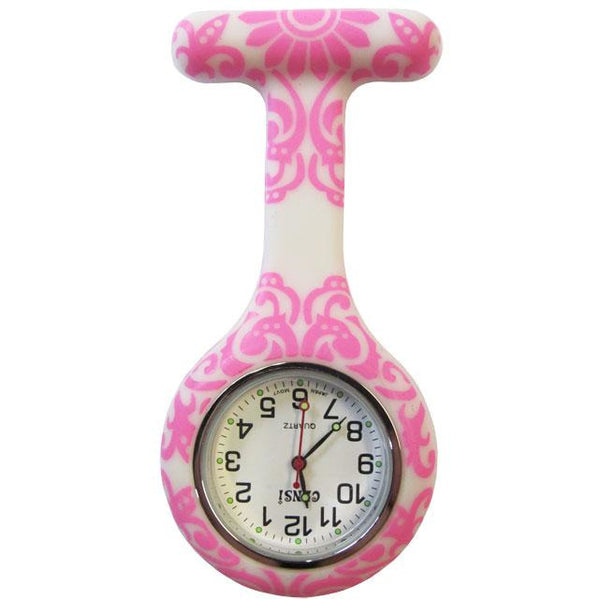 Gel Watch with Pink Swirl