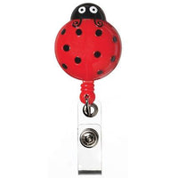 Retractable ID Lanyard Clip - Ladybird