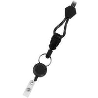 Lanyard with Retractable Clip - Black