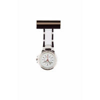 Two Tone Diamanté Metal Fob Watch with Sparkle Dial