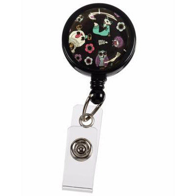 Lanyard Clip - Woodland Animals Black