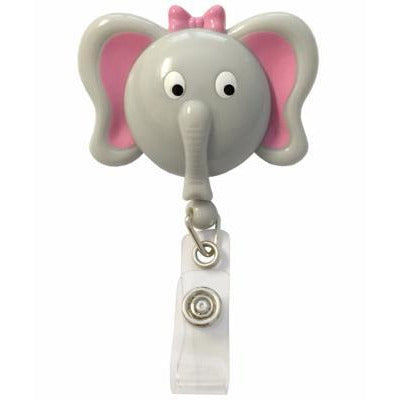 Retractable ID Lanyard Clip - Elle the Elephant