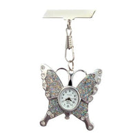 Butterfly Fob Watch with Glitter Wings