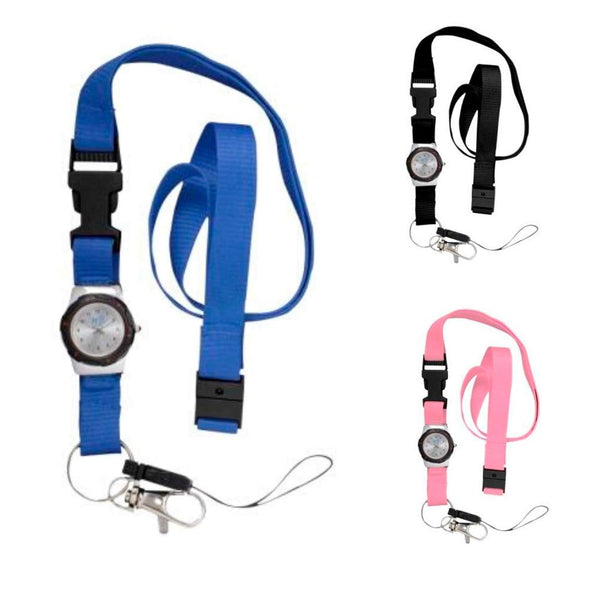 Lanyard with Integrated Watch - Three Colours
