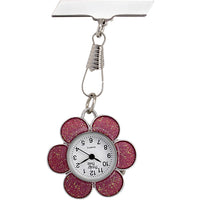 Pink Flower Fob Watch